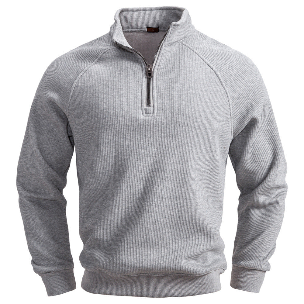 Half-Zip Fleece Stand Sweater