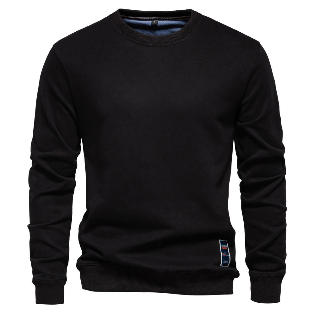 Loose Solid Color Crew Neck Sweater