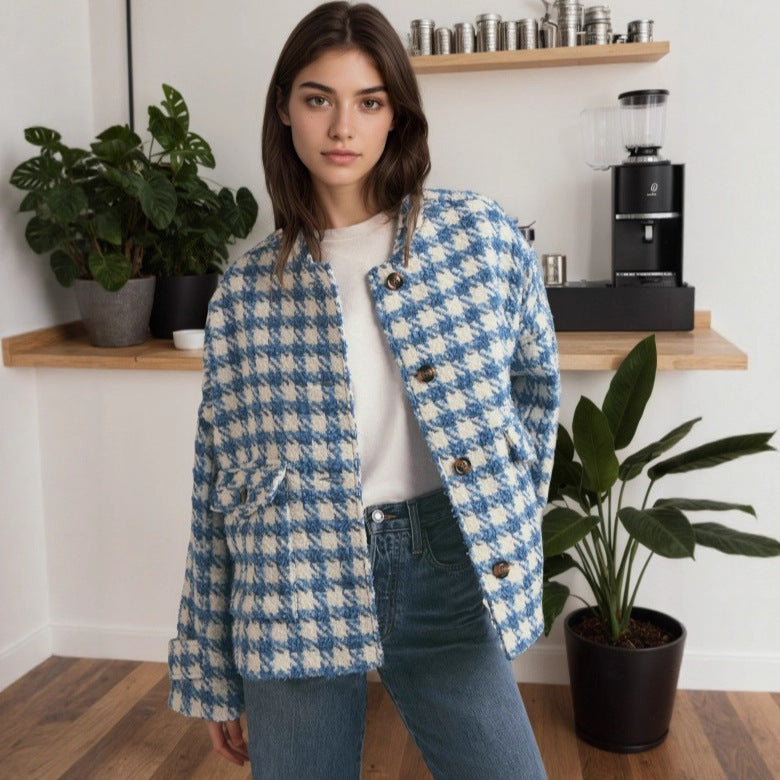 Plaid Loose Women’s Coat