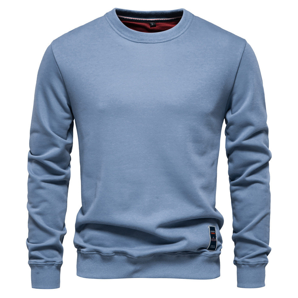 Loose Solid Color Crew Neck Sweater