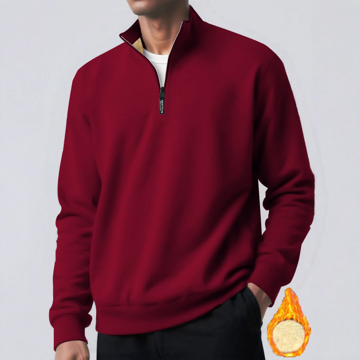 Brushed Hoody Turtleneck Coat