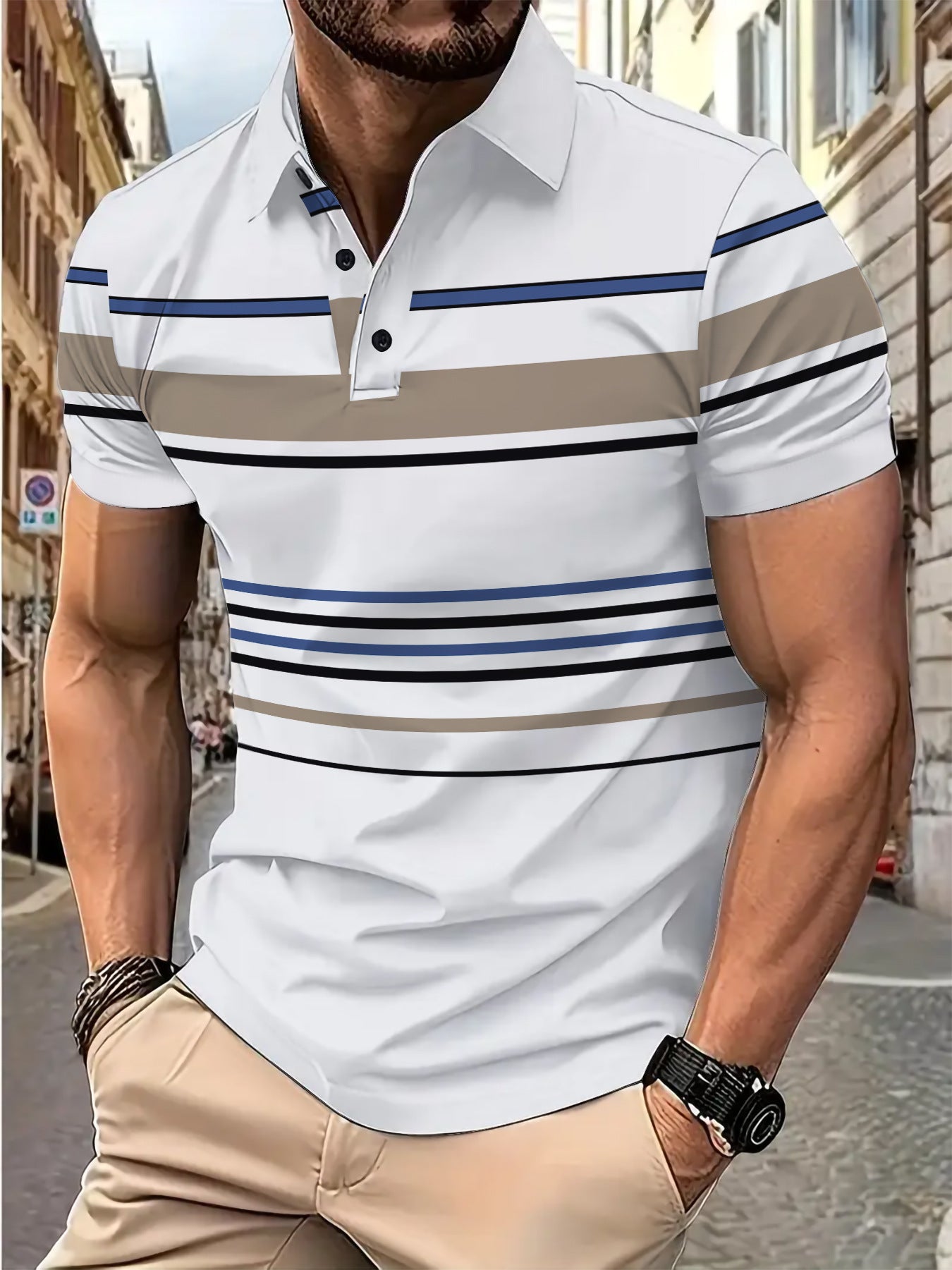 Men’s Striped Short Sleeve Tee