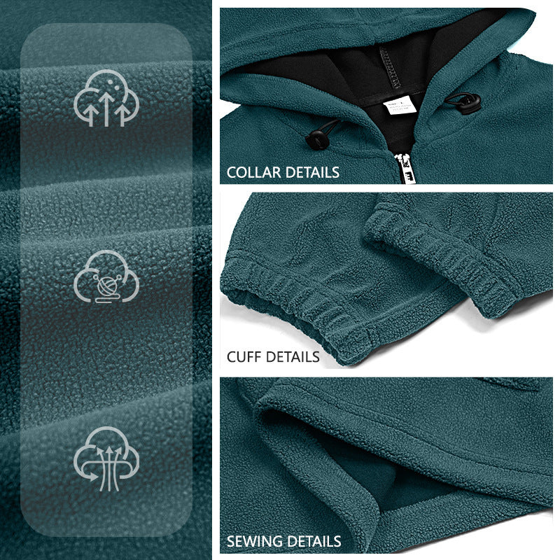 Half-Zip Padded Fleece Hoodie