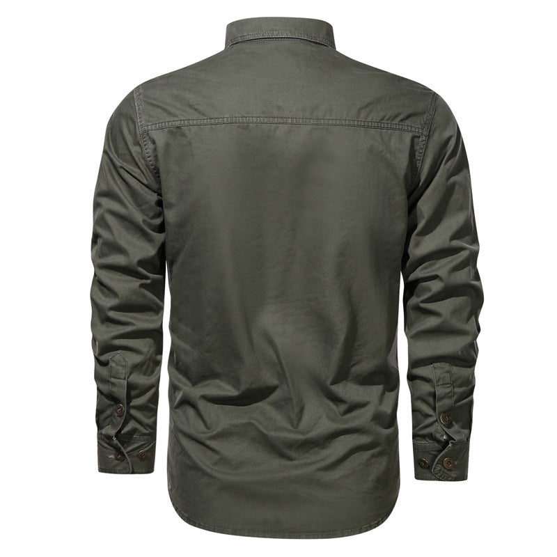 Men’s Military-Style Long Sleeve Shirt