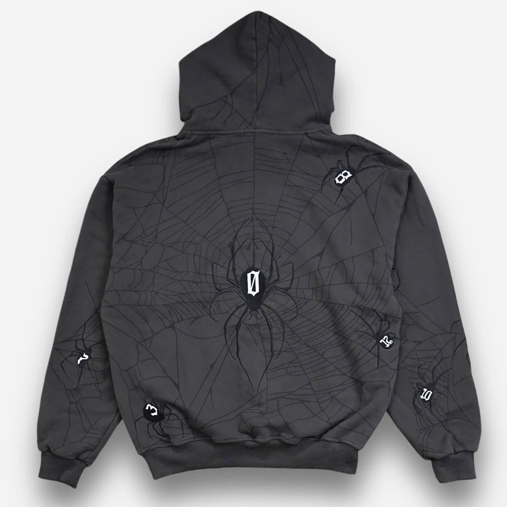 Spider Web Hooded Pullover