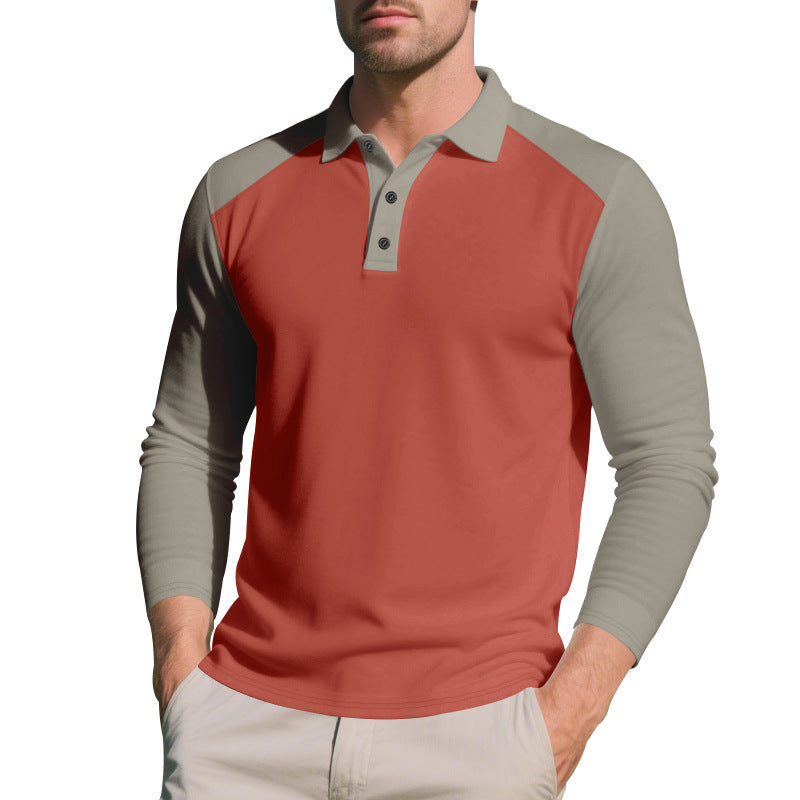 Men’s Golf Lapel Long-Sleeve Tee