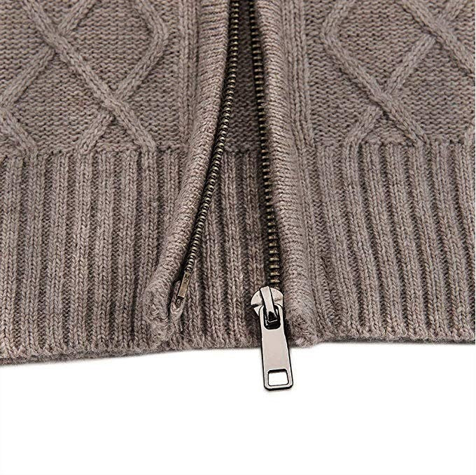 Zip Turtleneck Cardigan Top