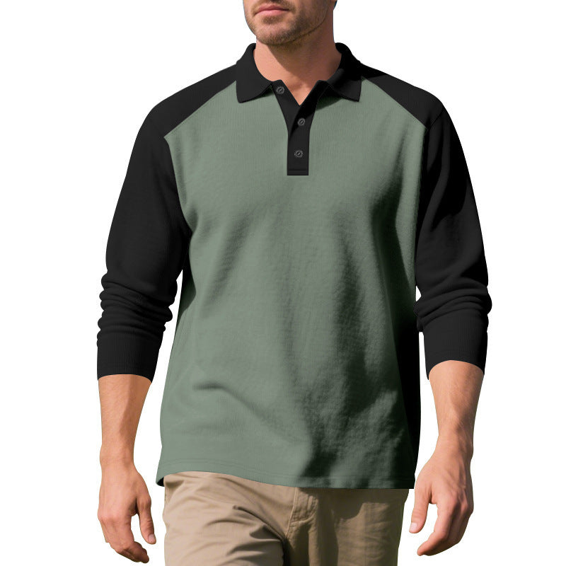 Men’s Golf Lapel Long-Sleeve Tee