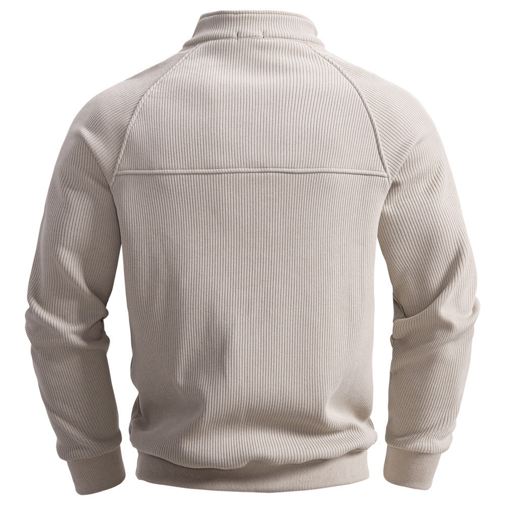 Half-Zip Fleece Stand Sweater