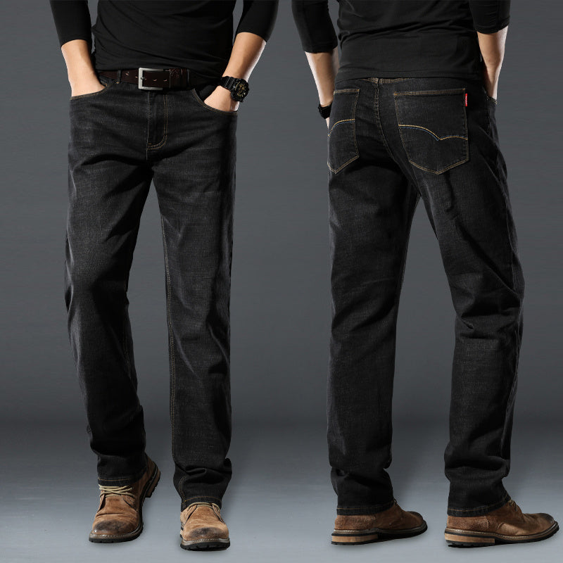 High Elastic Loose Straight Jeans