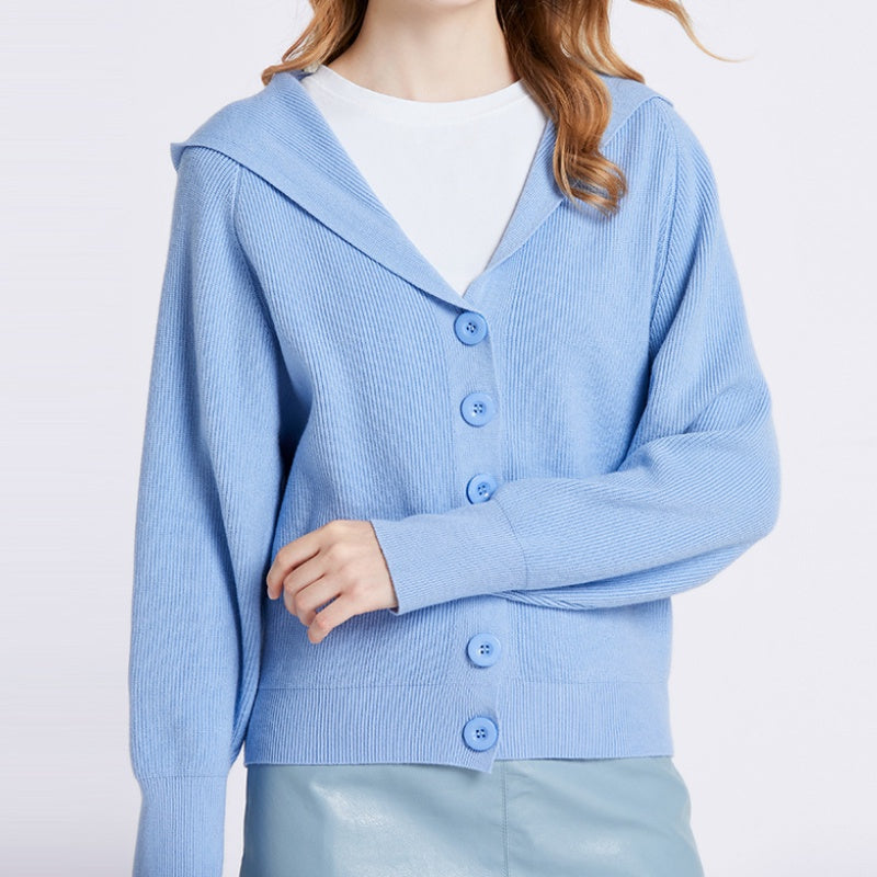 Hooded Women Cardigan Sweater Loose Casual Sports Knitted
