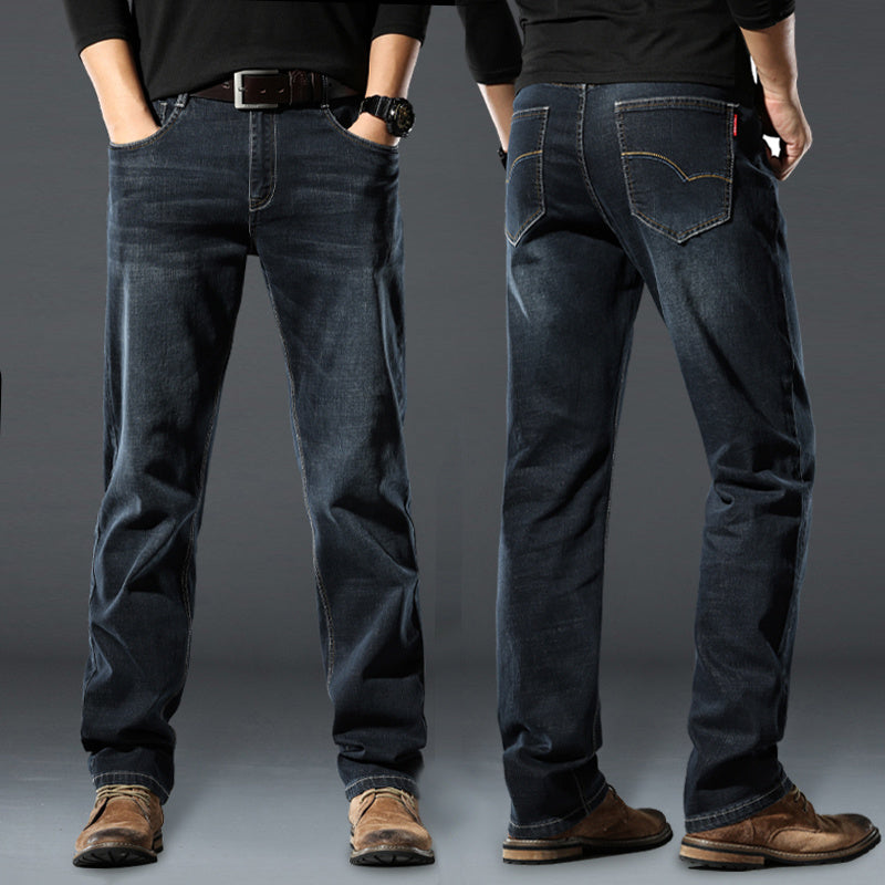 High Elastic Loose Straight Jeans