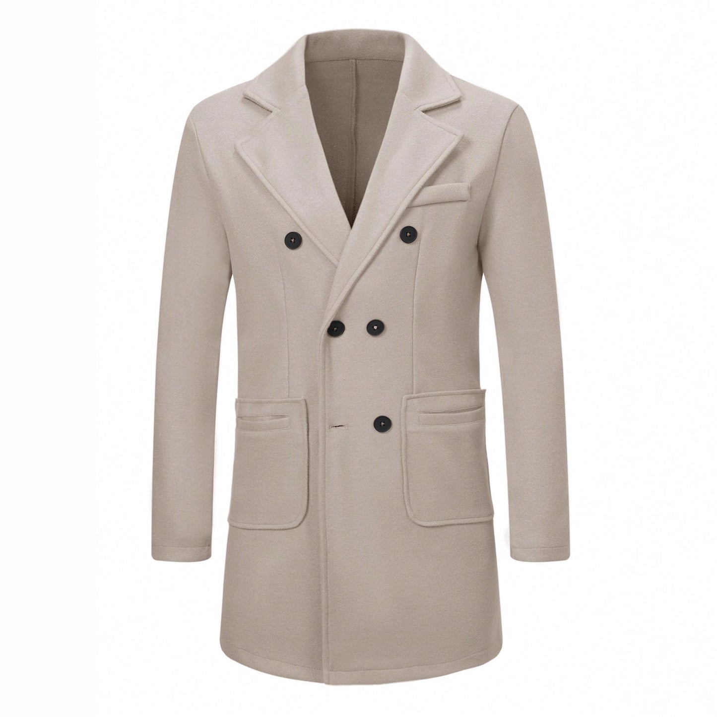 Men’s Woolen Casual Trench Coat