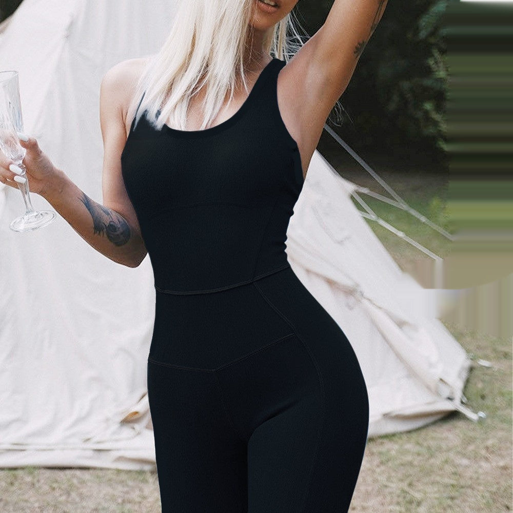 One-piece Running Fitness Sports Elastic Breathable Yoga Bodysuit Women