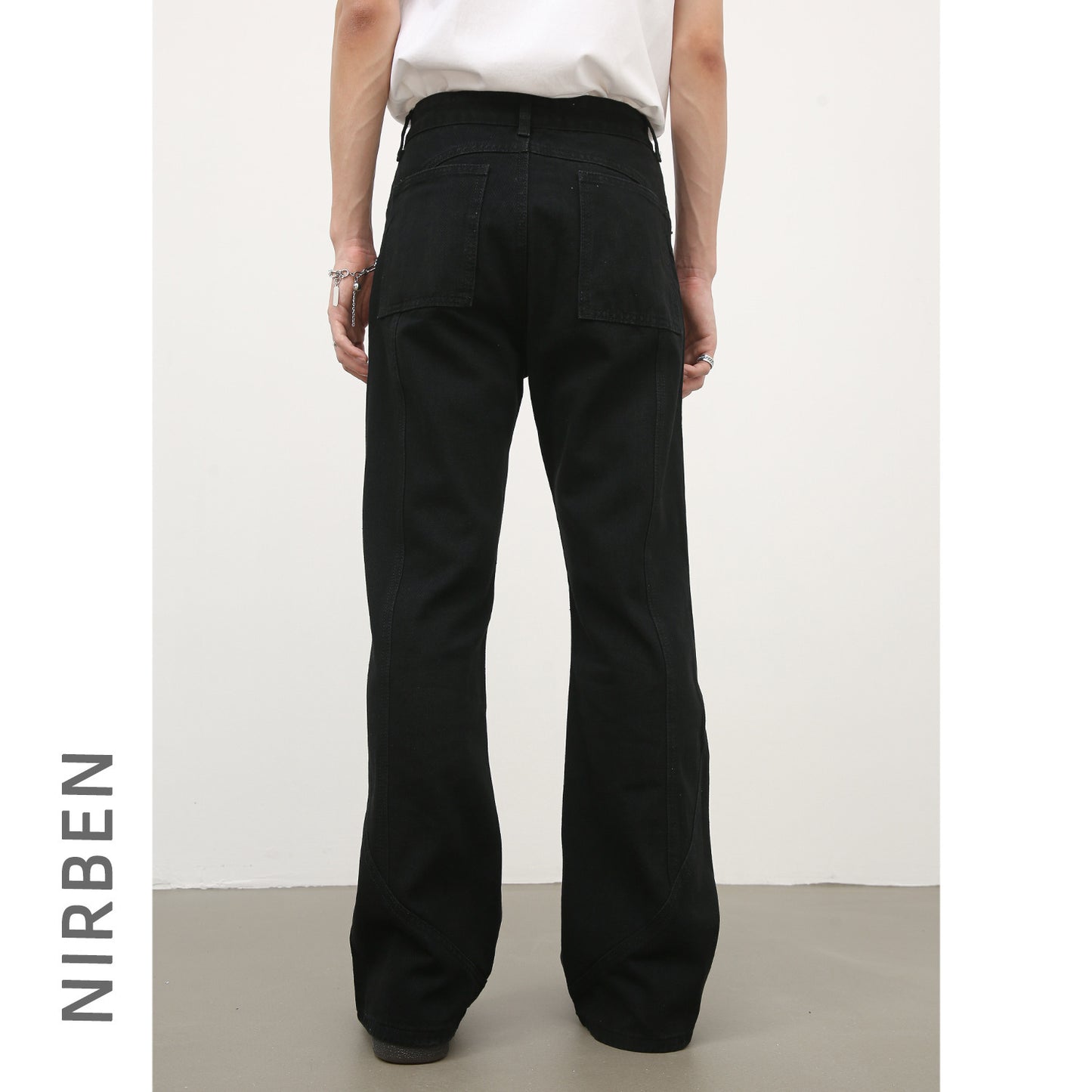Black Weila Loose Straight Jeans