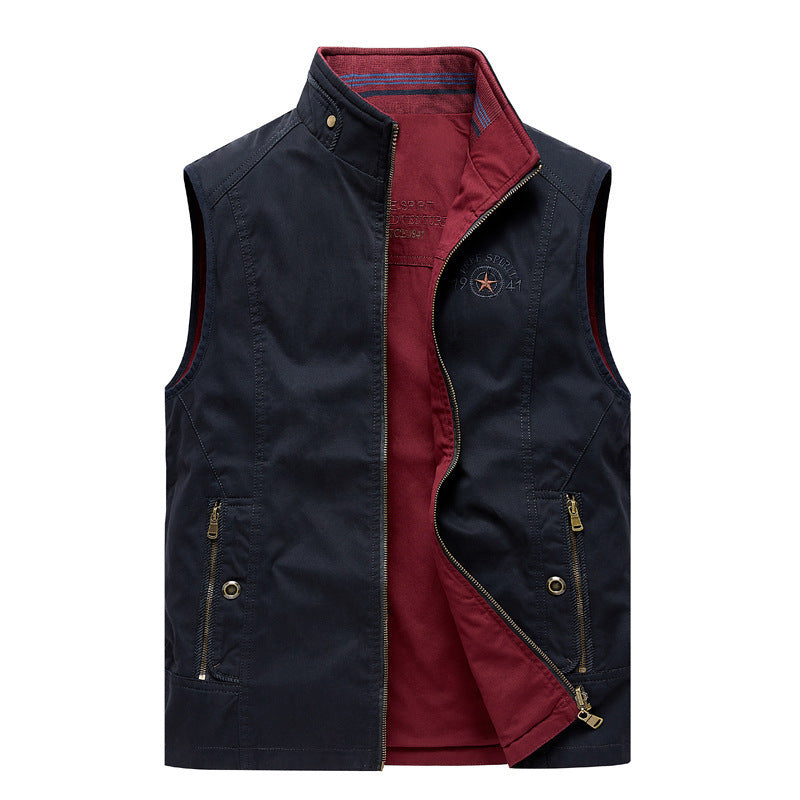 Double-Sided Cotton Work Vest for Men