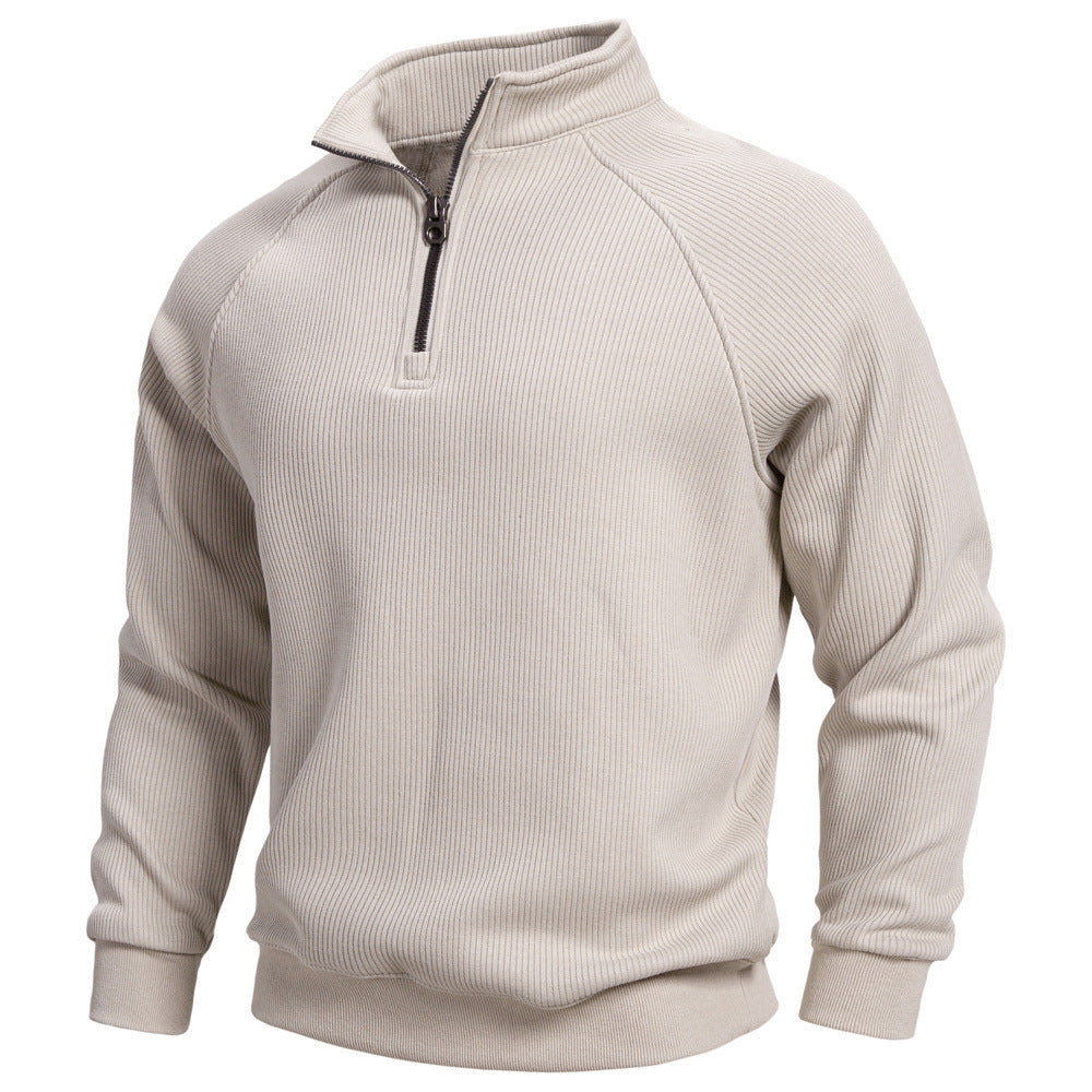 Half-Zip Fleece Stand Sweater