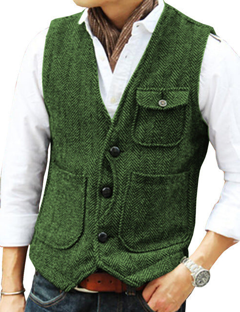Herringbone Men’s Suit Vest
