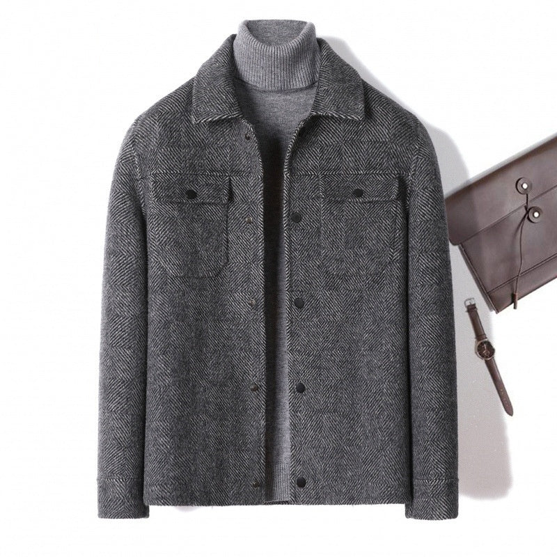Men’s Alpaca Double‑Faced Cashmere Wool Jacket