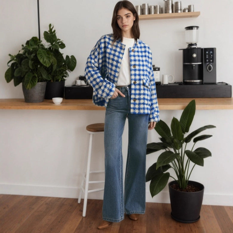 Plaid Loose Women’s Coat