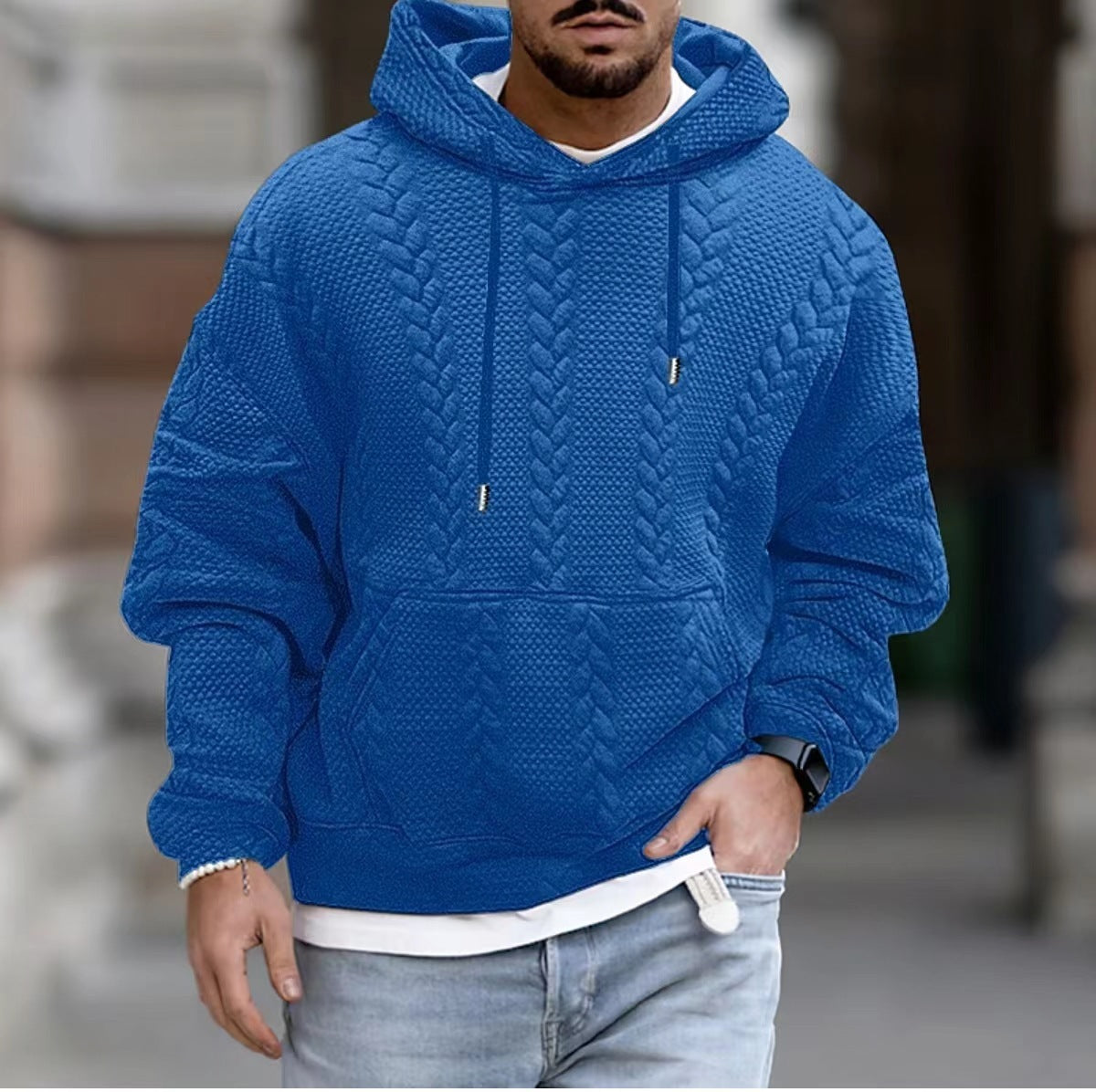 Solid Color Long-Sleeved Sweater