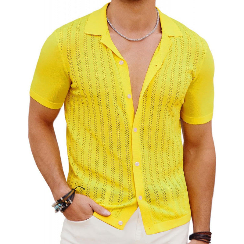 Summer Hollow Short-Sleeve Shirt