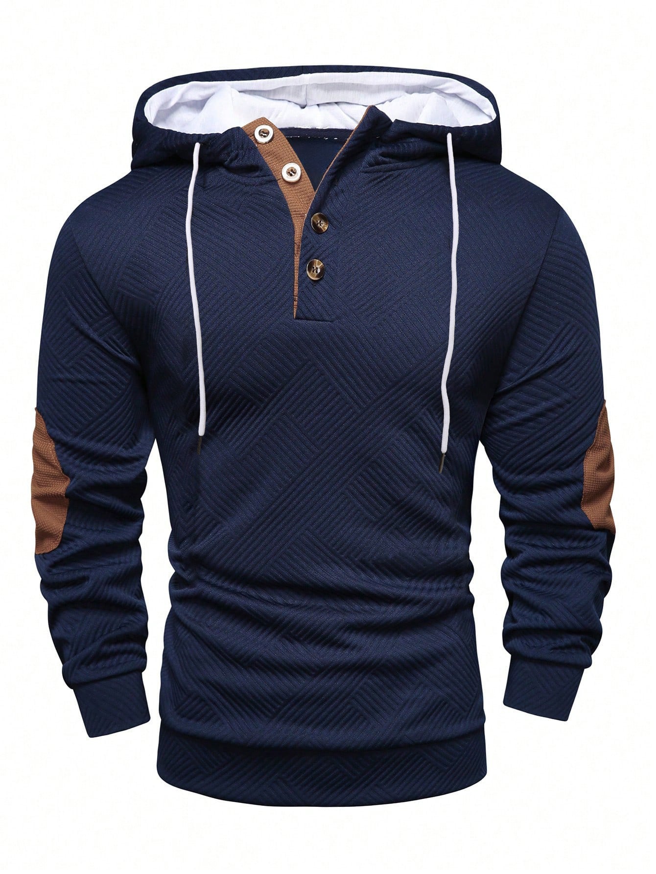 Men’s Jacquard Hooded Sweater Coat