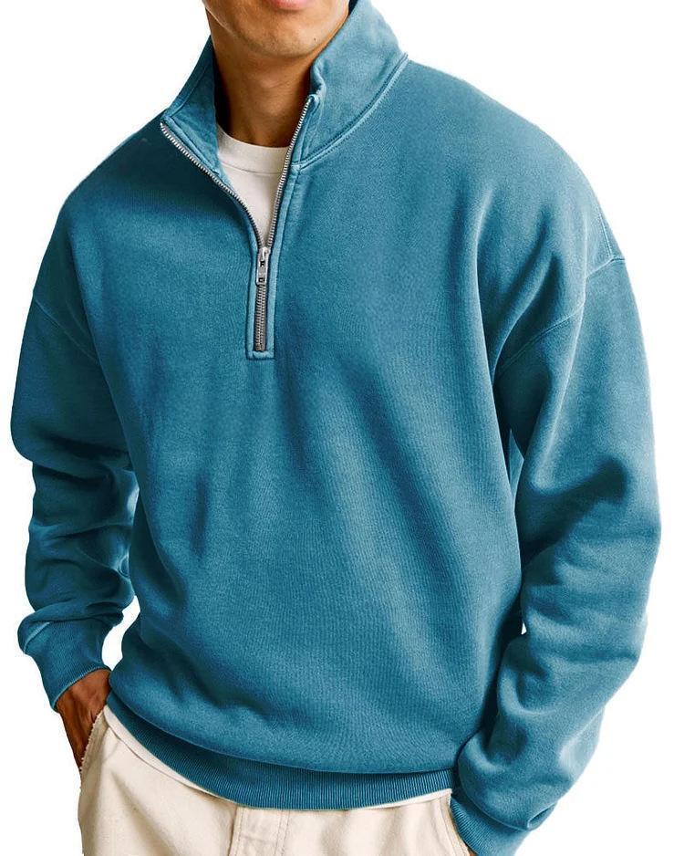 Half-Zip Stand Collar Sweater