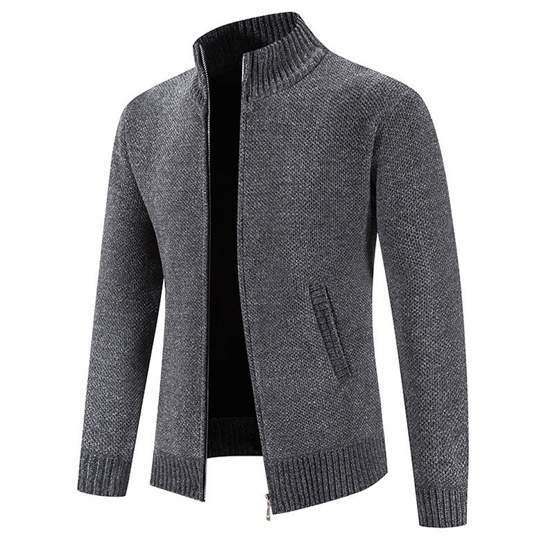 Velvet Zipper Cardigan Jacket