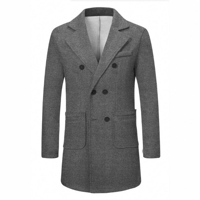 Men’s Woolen Casual Trench Coat