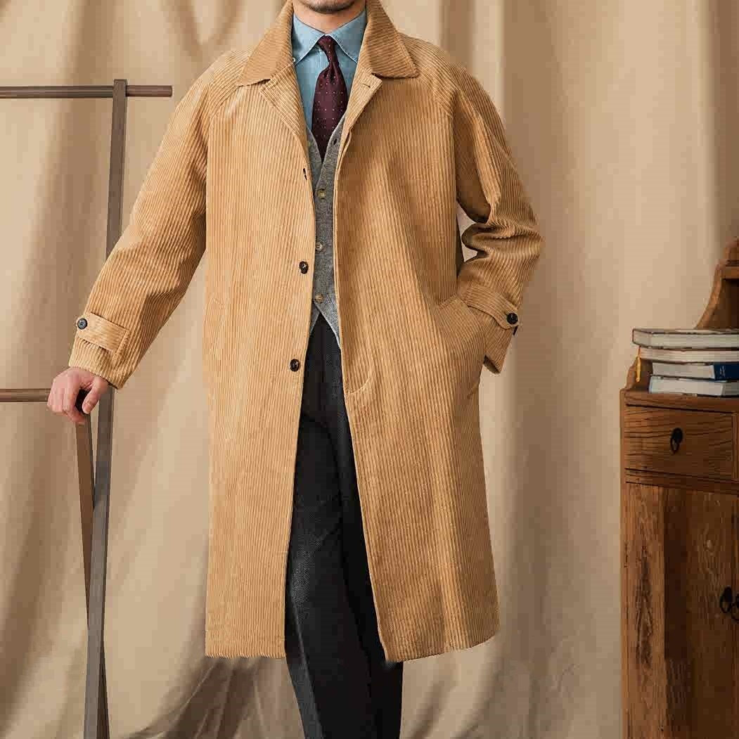 Autumn Corduroy Long-Cut Coat