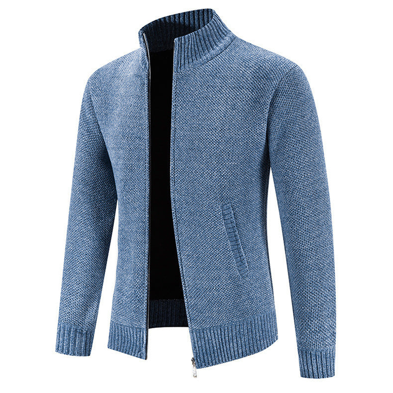 Velvet Zipper Cardigan Jacket
