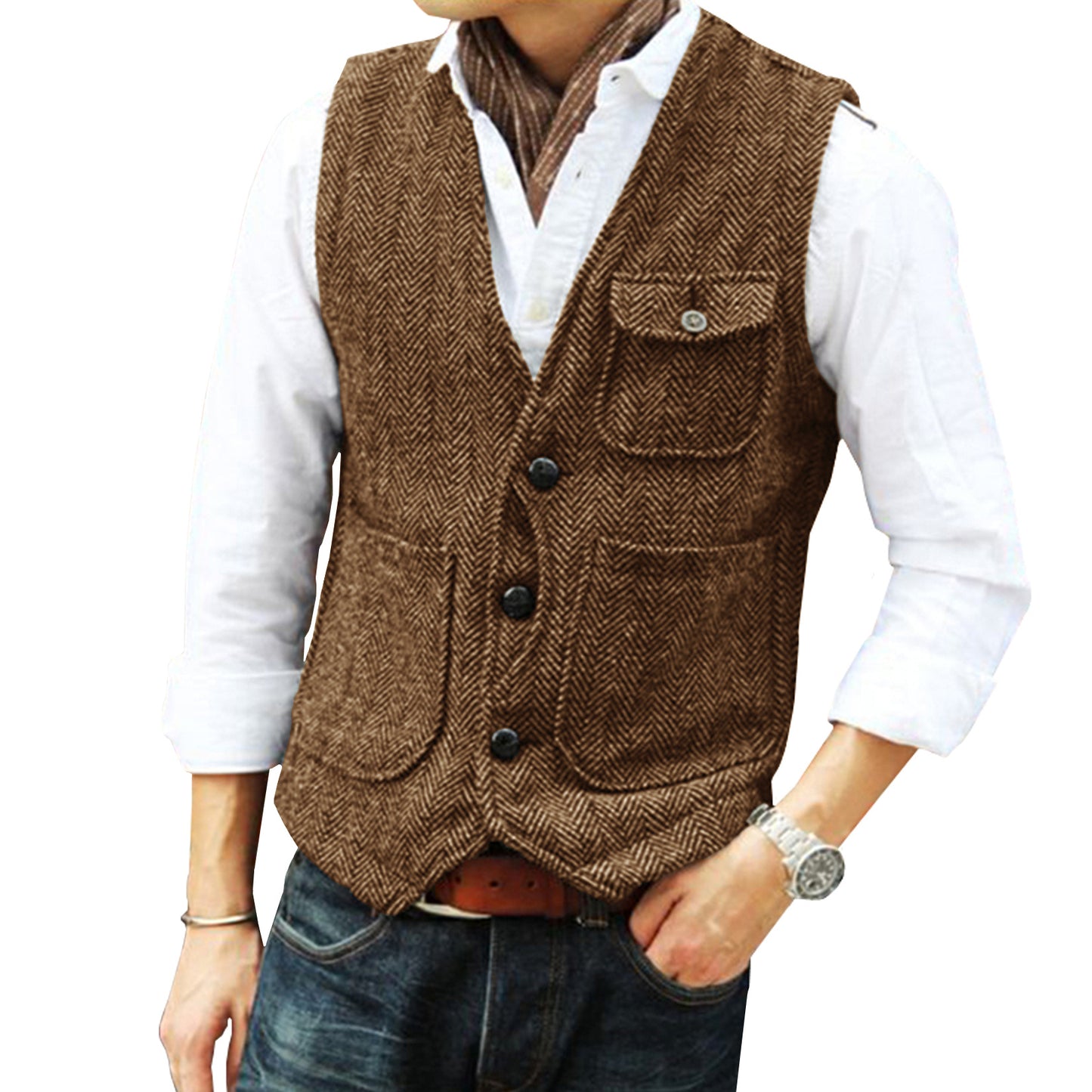 Herringbone Men’s Suit Vest