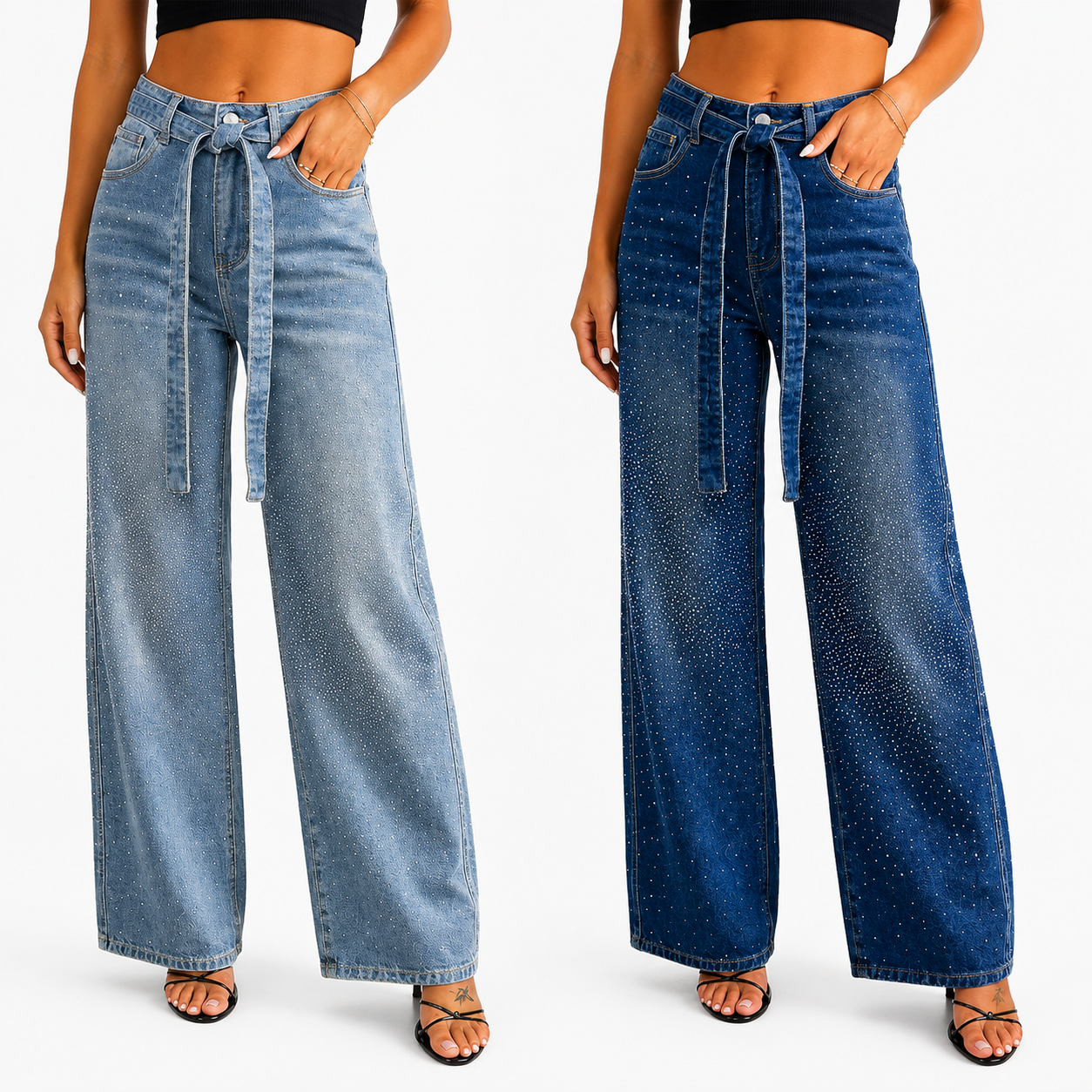 Loose Fit High-Waist Wide Leg Jeans