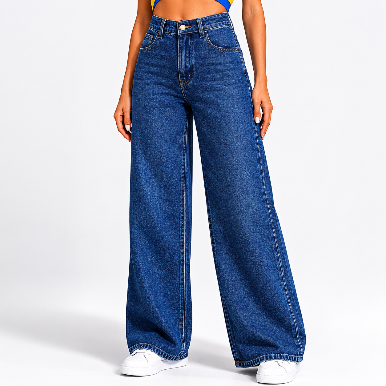 Loose Fit Straight Leg Casual Trousers