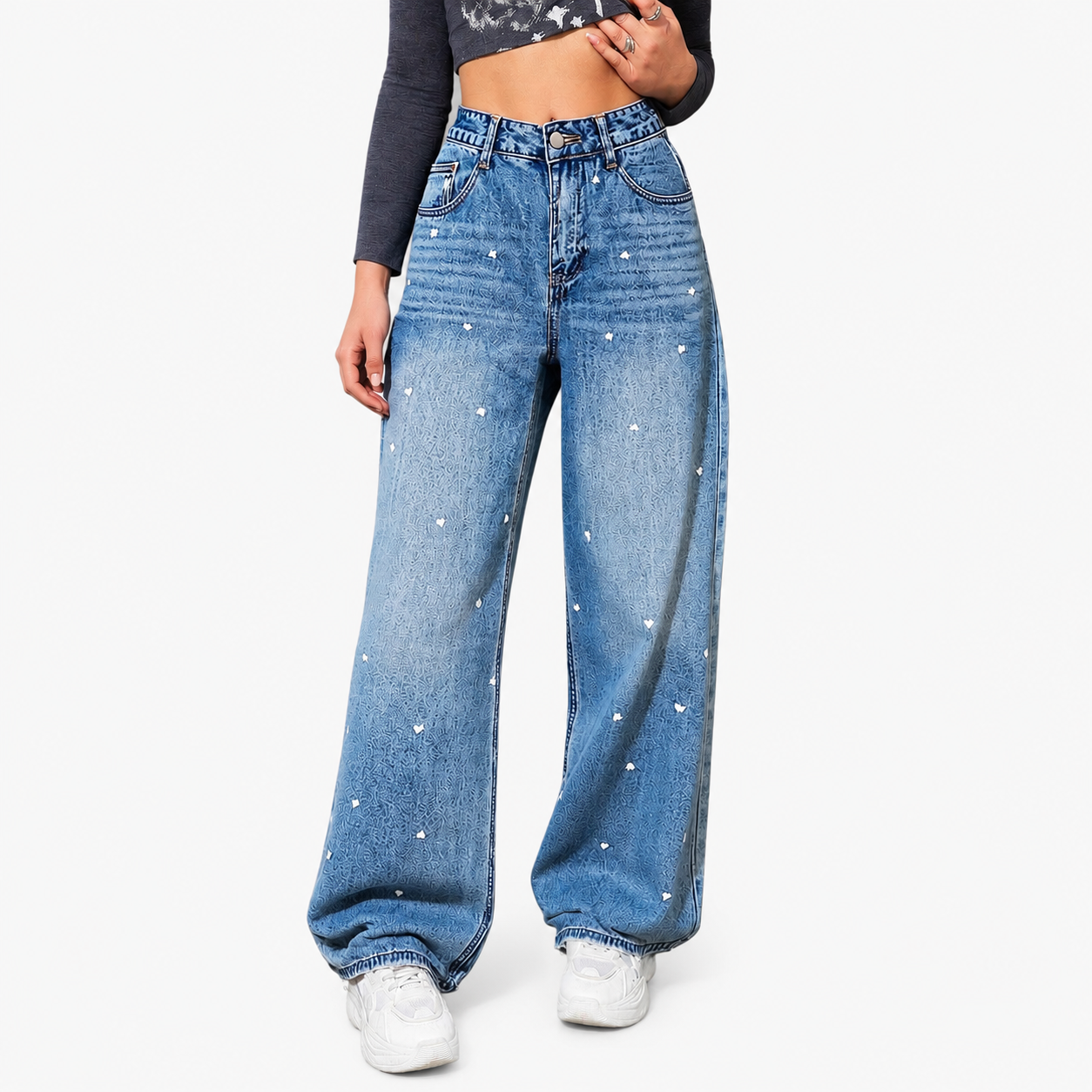 Women’s High-Waist Loose Denim Jeans