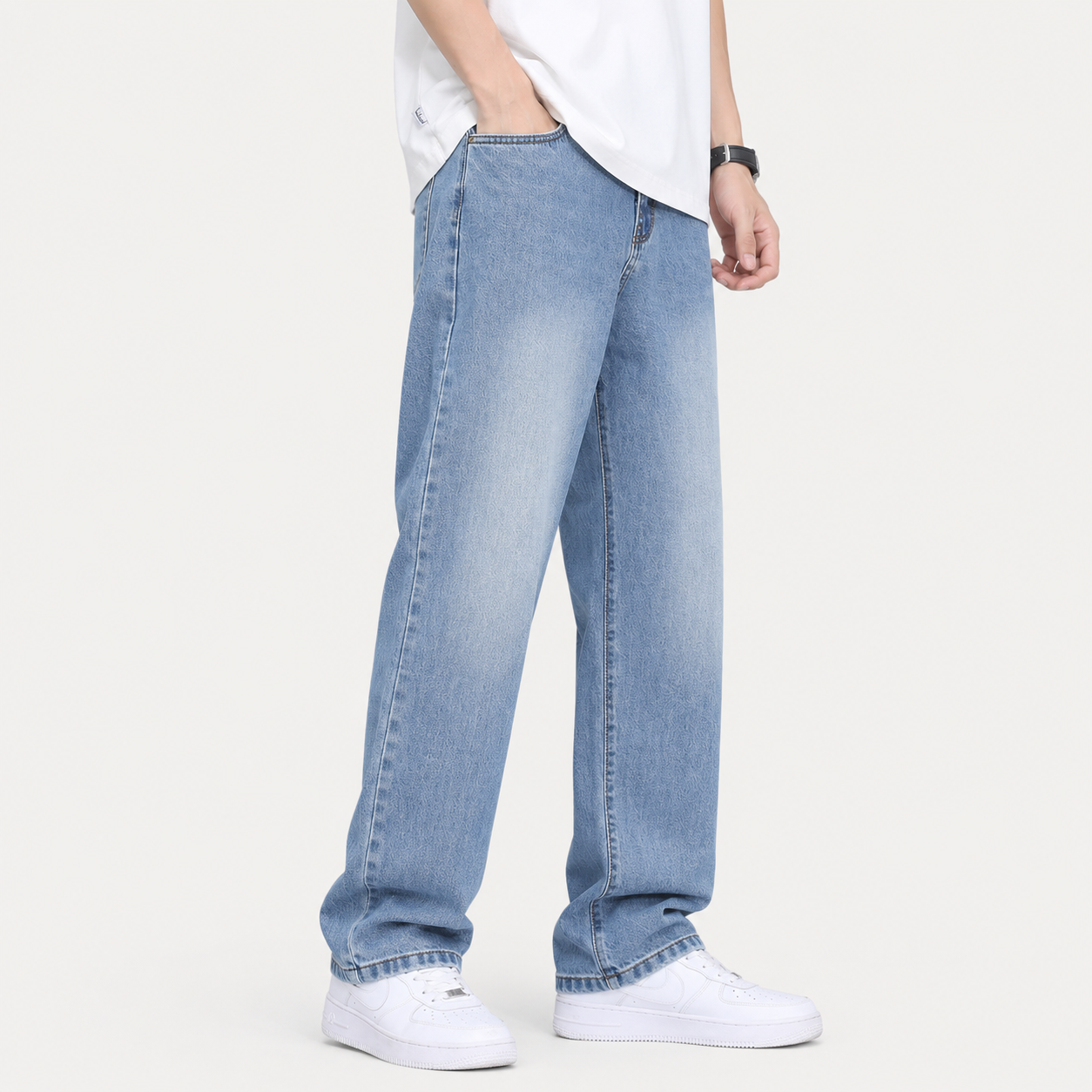 Fleece Lined American Style Straight Fit Jeans