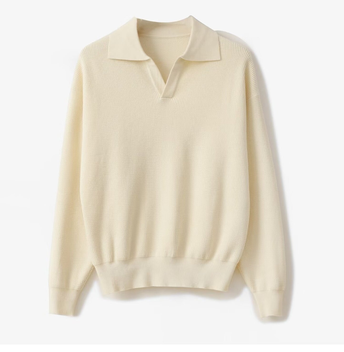Men’s Solid Color Loose Long Sleeve Shirt