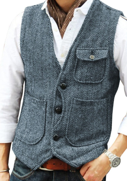 Herringbone Men’s Suit Vest