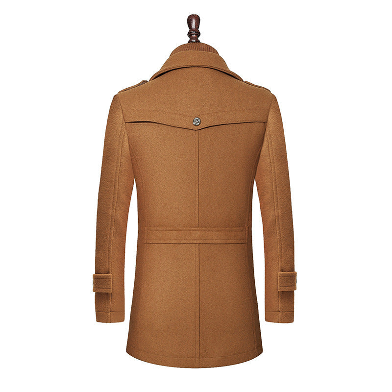 Double-Collar Vertical Zipper Coat