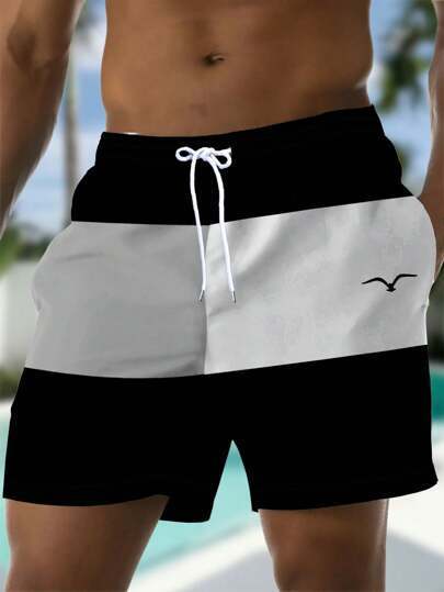 Printed Drawstring Waist Casual Pants