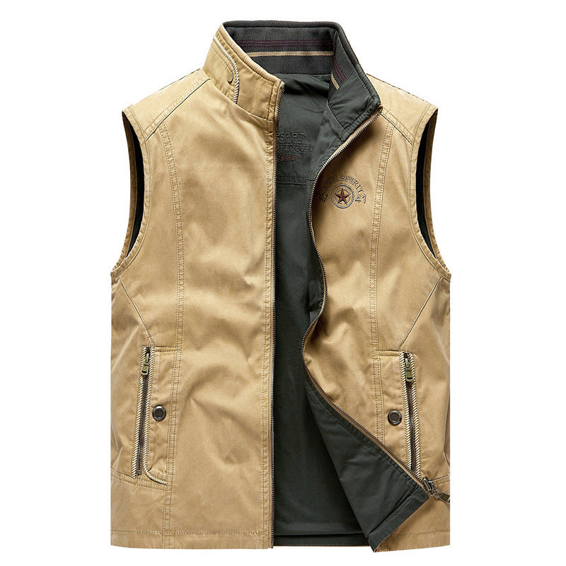 Double-Sided Cotton Work Vest for Men