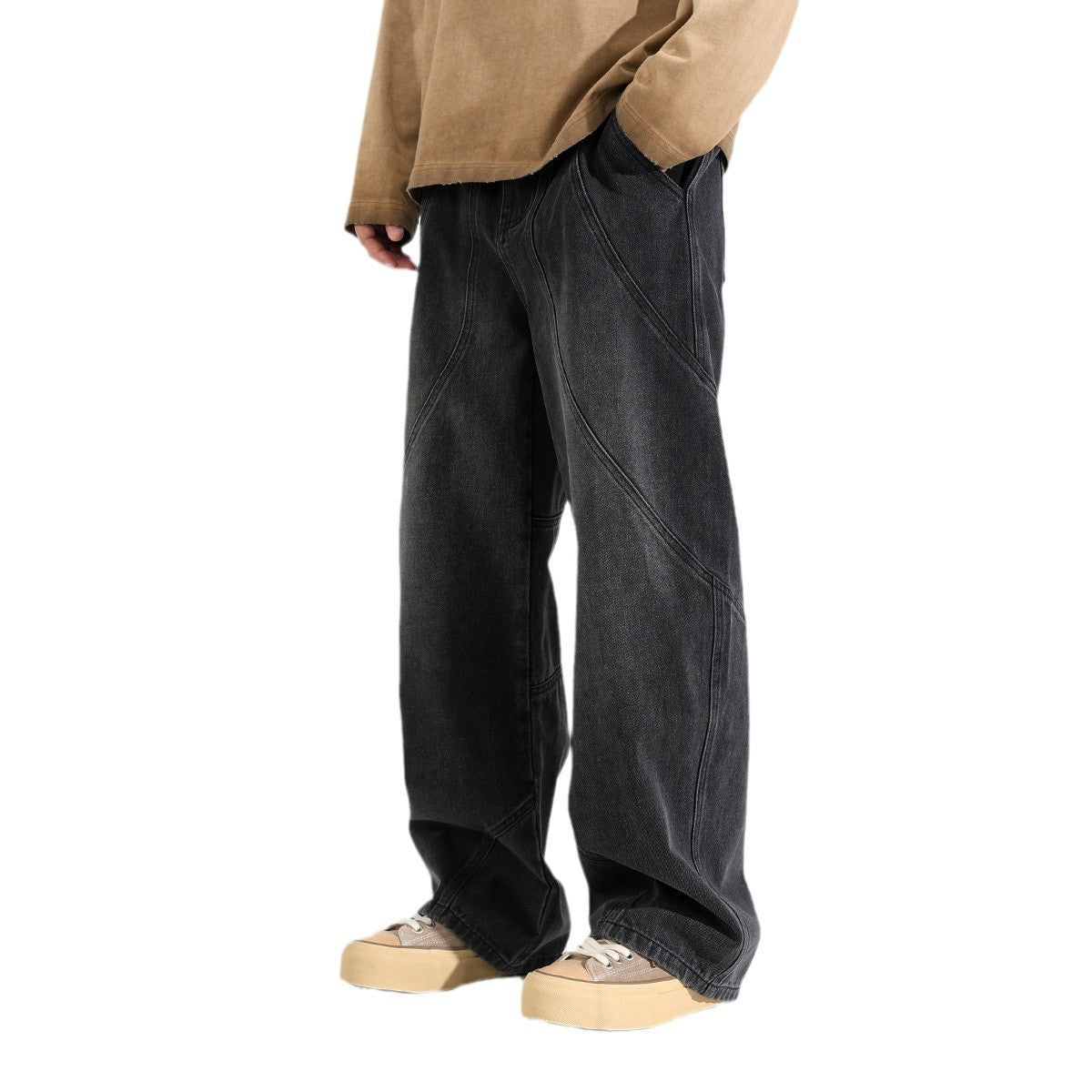Trendy Washed Wide-Leg Pants