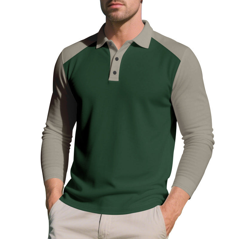 Men’s Golf Lapel Long-Sleeve Tee
