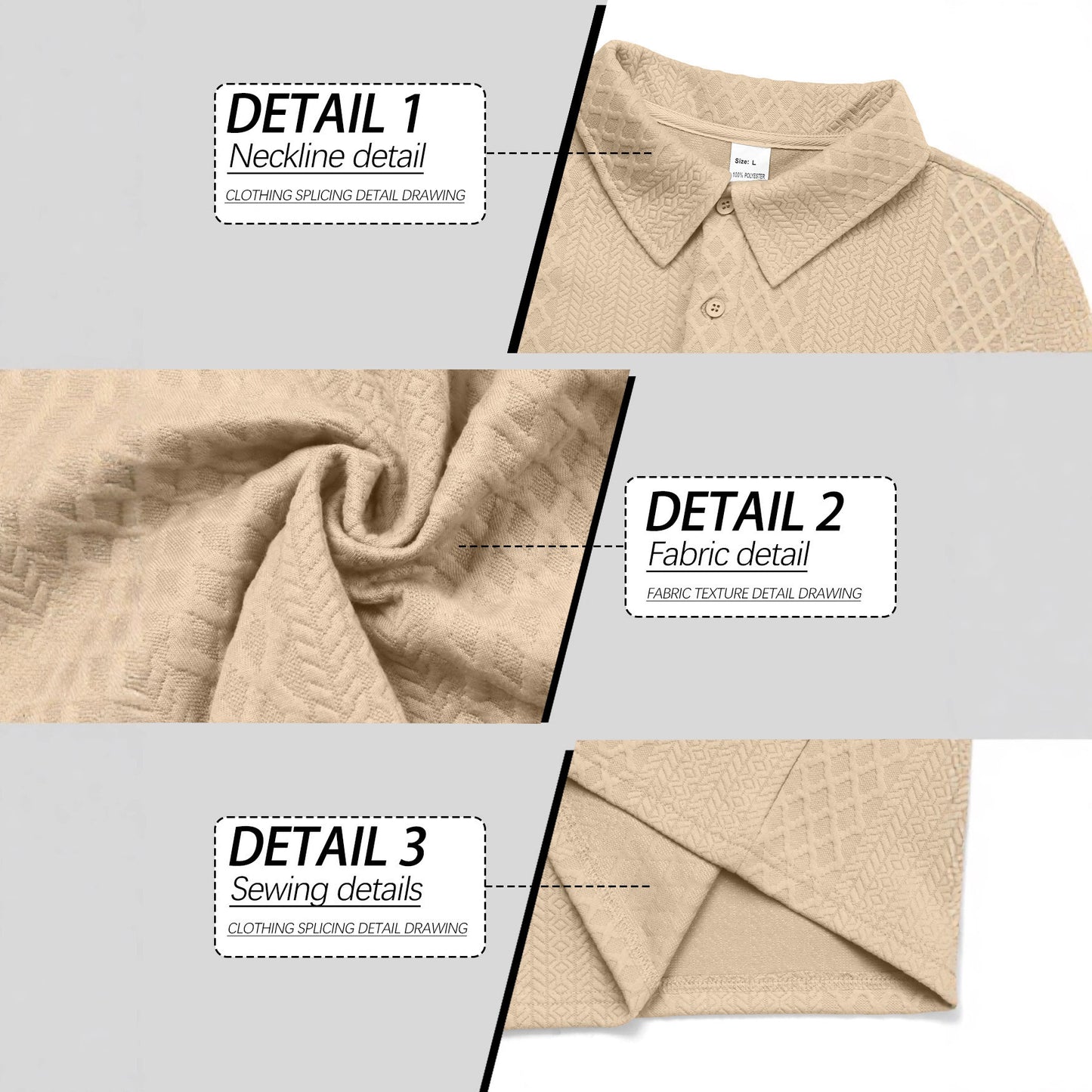 Jacquard Lapel Polo Sweater