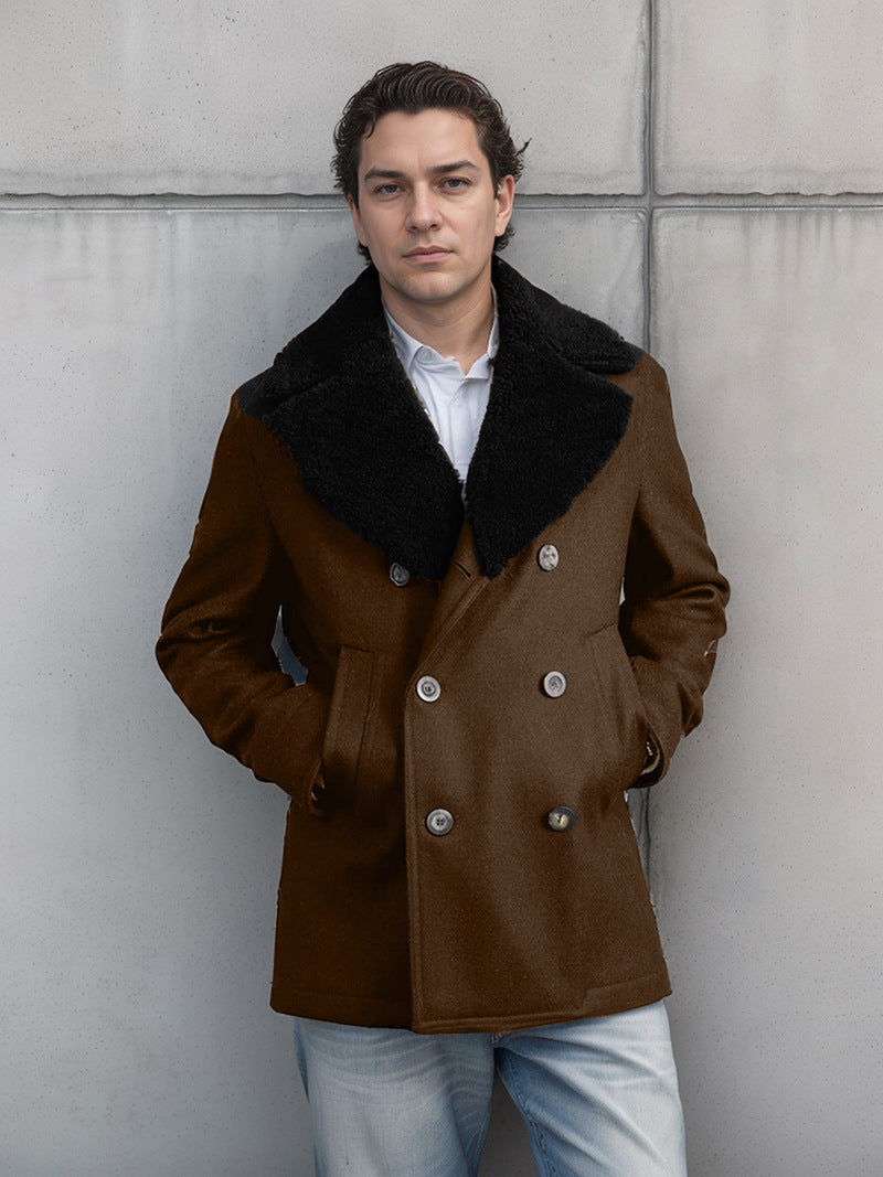 Double-Breasted Wool Cashmere Coat