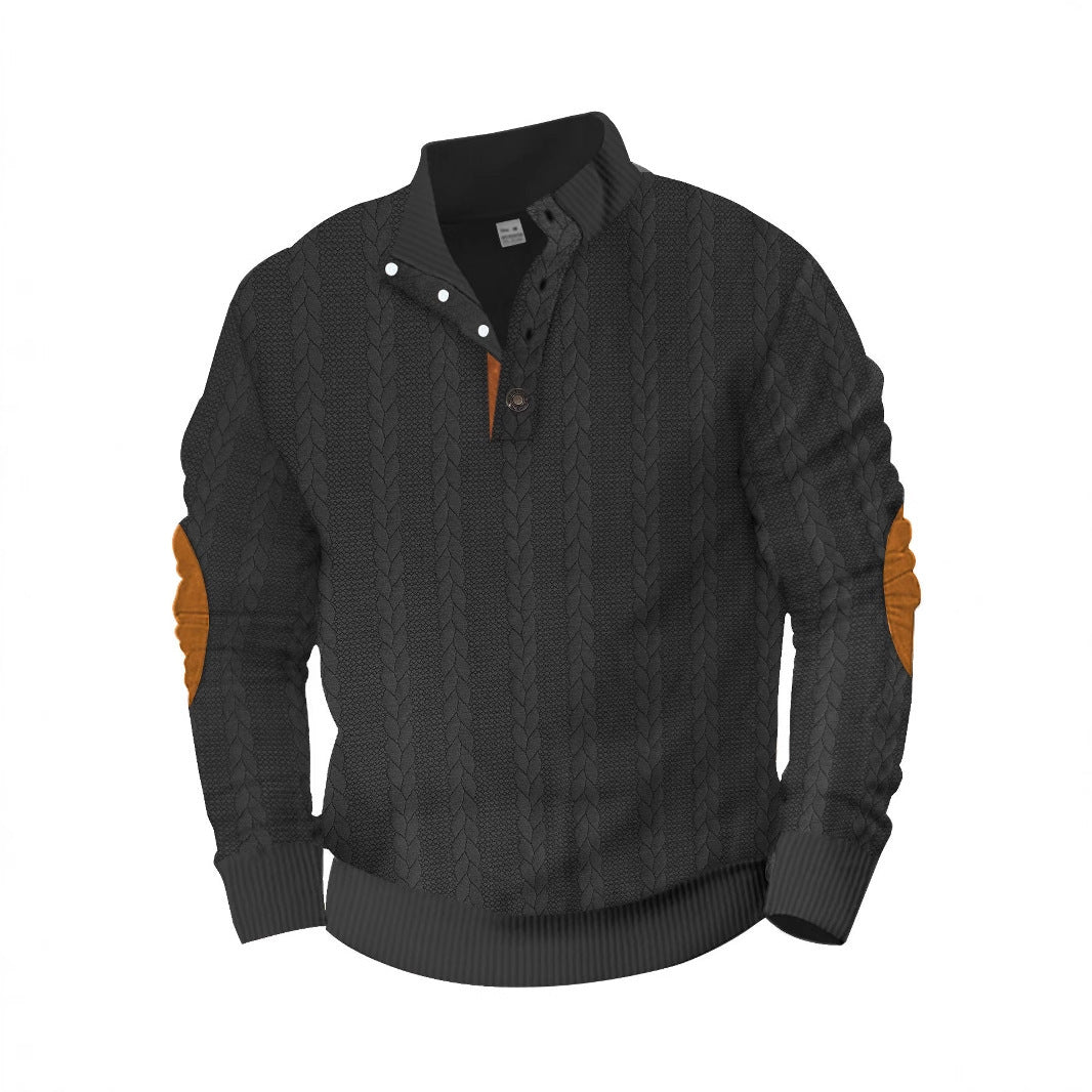 Jacquard Buckle Embroidered Sweater