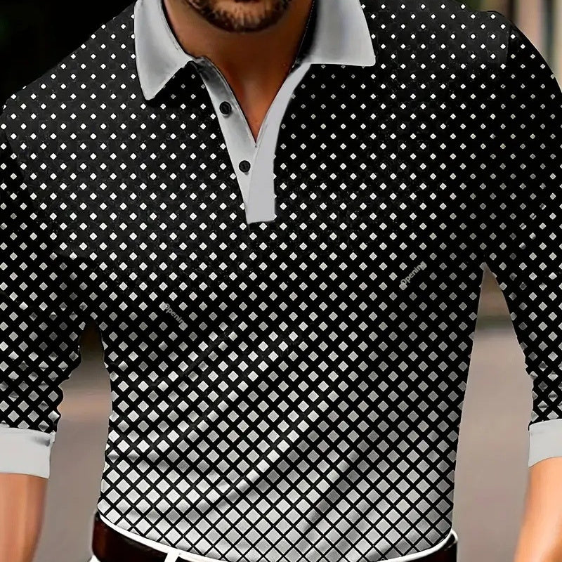 Men’s Retro Button Long Sleeve Shirt