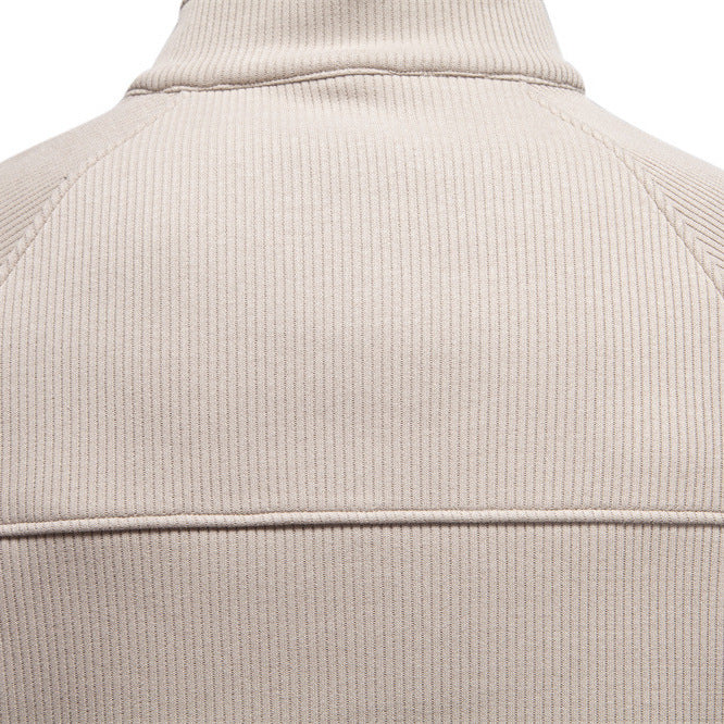 Half-Zip Fleece Stand Sweater