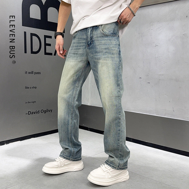Loose Elastic Light Blue Jeans